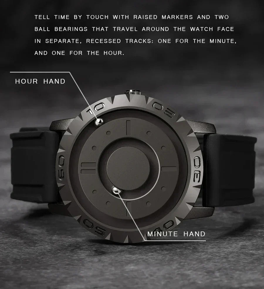 EUTOUR Fashion Magnetic Ball Quartz Watch